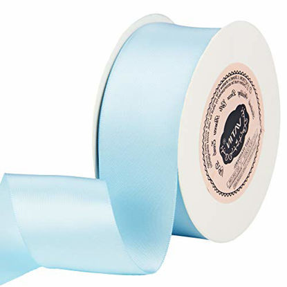 VATIN 1-1/2 Wide Double Faced Polyester Royal Blue/Sapphire Blue Satin  Ribbon Continuous Ribbon- 25 Yard, Perfect for Wedding, Gift Wrapping, Bow