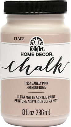 Picture of FolkArt, Barely Pink Assorted Home Décor 8 fl oz / 236 ml Acrylic Chalk Paint For Easy To Apply DIY Arts And Crafts, Ultra Matte Finish, 11957