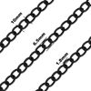 Picture of Jishi 16ft Aluminium Curb Chain Roll, Thick Twisted Chain Links, Black Plated Metal Craft Chain Curb Link Chain Spool for Jewelry Making Necklace Bracelet DIY Crafts, Jewelry Making Findings Supplies