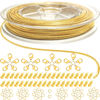 Picture of Jishi 33ft Gold Snake Chain 1.2mm Jewelry Making Chains for Necklace Bracelet DIY Jewelry Supplies Findings - Gold Plated Round Snake Cable Chain Link Roll w/Lobster Clasps, Cord Ends & Jump Rings