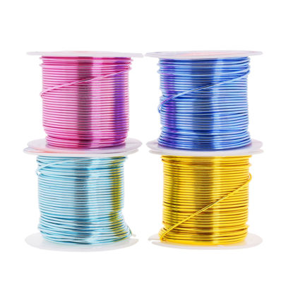 Picture of Mandala Crafts 1.29mm 16 Gauge Pastel Color Anodized Aluminum Wire for Sculpting, Armature, Jewelry Making, Gem Metal Wrap, Garden, Colored and Soft, 4 Rolls