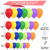 Picture of YAOWKY Rainbow Balloons Garland Arch Kit,126 pcs 18 12 10 5 In Orange Purple Green Blue Yellow and Red Latex Balloons Arch Kit for Graduation Birthday Decoration with Strip and Ribbon Glue Dot