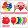 Picture of YAOWKY Rainbow Balloons Garland Arch Kit,126 pcs 18 12 10 5 In Orange Purple Green Blue Yellow and Red Latex Balloons Arch Kit for Graduation Birthday Decoration with Strip and Ribbon Glue Dot