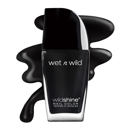 Picture of wet n wild Wild Shine Nail Polish, Black Crème, Nail Color