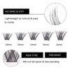 Picture of Cluster Lashes 72 Individual Lashes Clusters Eyelash Extensions False Eyelashes DIY Wispy Fluffy Lash Extension Kit Reusable False Eyelashes Natural Look Mix 10-16mm C D Curl-DM01