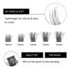 Picture of Cluster Lashes 72 Individual Lashes Clusters Eyelash Extensions False Eyelashes DIY Wispy Fluffy Lash Extension Kit Reusable False Eyelashes Natural Look Mix 10-16mm C D Curl-DM06