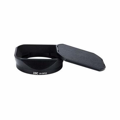 Picture of JJC Bayonet Dedicated Metal Lens Hood for Fuji Fujifilm Fujinon Lens XF 23mm F1.4 R,XF 56mm F1.2 R,Replaces Fuji LH-XF23 Lens Hood (Standard Version with a Hood Cap)