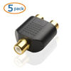 Picture of Cable Matters 5-Pack Gold Plated RCA Split Adapter