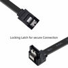 Picture of BENFEI SATA Cable III, 3 Pack SATA Cable III 6Gbps 90 Degree Right Angle with Locking Latch 18 Inch for SATA HDD, SSD, CD Driver, CD Writer - Black