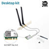 Picture of AX210 WiFi 6E Card M.2 NGFF Mini Desktop kit Adapter Newest 6GHz BT5.2 Wireless 802.11ax 5400Mbps 2.4Ghz 5Ghz Support OFDMA MU-MIMO AX210NGW Gigabit Network Card