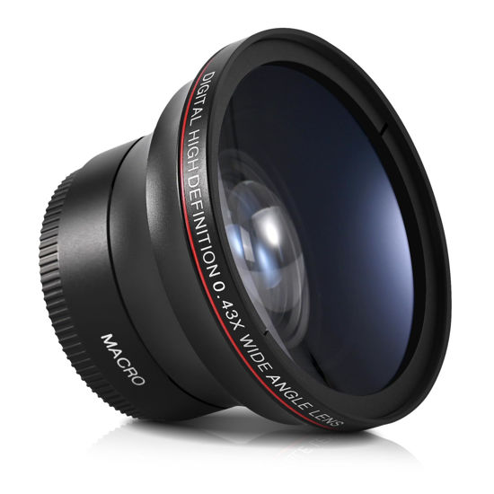 Picture of Lightdow 52MM 0.43x Add-on HD Lens High Defination Wide Angle + Macro Part for Nikon D5 D500 D610 D750 D810 D850 D3500 D3400 D3300 D3200 D3100 D5600 D5500 D5300 D5200 D5100 D7500 D7200 D7100 (φ52mm)