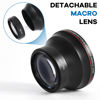 Picture of Lightdow 52MM 0.43x Add-on HD Lens High Defination Wide Angle + Macro Part for Nikon D5 D500 D610 D750 D810 D850 D3500 D3400 D3300 D3200 D3100 D5600 D5500 D5300 D5200 D5100 D7500 D7200 D7100 (φ52mm)