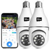 Picture of YUOCHY Light Bulb Security Camera, 1080P 2.4G&5G WiFi Home Security Camera, 355° Motion Detection Alarm Night Vision Light Socket Bulb Security Camera Compatible with Alexa & Google Assistant