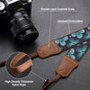 Picture of Camera Strap - 1.5" Cowhide Head Shoulder Neck Strap ,Retro Jacquard Embroidery Multi-pattern camera straps for Cameras and Binoculars,Cute Adjustable Thin Strap for Adults & Kids(Plum Embroidery）