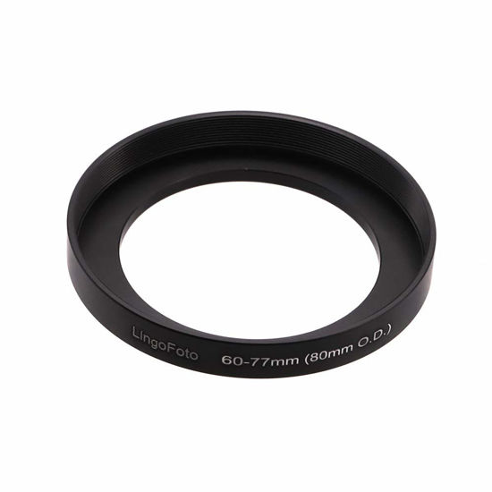 Picture of Front Step Up Ring 60mm to 80mm Lens Matte Box Adapter O.D, 60mm Lens Adapter Ring to 77mm Lens Filters/Lens Cap LingoFoto