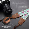 Picture of PADWA Camera Strap - Double Layer Top-Grain Cowhide Head,1.5"Wide Vintage Embroidery Woven Camera Strap,Adjustable Universal Neck & Shoulder Strap for All DSLR Cameras,Great Gift for Photographers