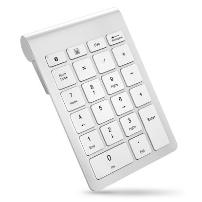 Picture of Foloda Bluetooth Wireless Number Pads: 22 Keys Wireless Financial Accounting Numeric Keypad, External 10 Key Numpad Numbers Keyboard for Laptop Computer Surface Pro Notebook Desktop