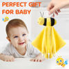 Picture of Pro Goleem Bee Loveys for Babies Soft Security Blanket Baby Snuggle Toy Stuffed Animal Blanket Unisex Lovie Baby Gifts for Infant and Toddler Yellow 12 Inch