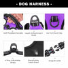 Picture of PHOEPET Reflective Dog Harness Large Breed Adjustable No Pull Vest with with Handle 2 Metal Rings 3 Buckles [Easy to Put on & Take Off](XL, Purple)