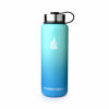 Picture of HYDRO CELL Stainless Steel Insulated Water Bottle with Straw - For Cold & Hot Drinks - Metal Vacuum Flask with Screw Cap and Modern Leakproof Sport Thermos for Kids & Adults (Teal/Blue 40oz)