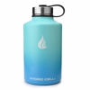 Picture of HYDRO CELL Stainless Steel Insulated Water Bottle with Straw - For Cold & Hot Drinks - Metal Vacuum Flask with Screw Cap and Modern Leakproof Sport Thermos for Kids & Adults (Teal/Blue 64oz)