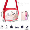 Picture of Clear Bag Stadium Approved, Clear Crossbody Bag Clear Purse for Women See Through Clear Handbag with Adjustable Strap for Concerts Sports Festivals （Red