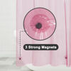 Picture of Shower Curtain Liner - Premium Clear Pink PEVA Shower Liner with 3 Magnets and Metal Grommets, Waterproof Lightweight Plastic Standard Size Shower Curtains for Bathroom - Translucent Pink