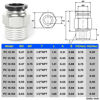 Picture of TAILONZ PNEUMATIC Male Straight 12mm Tube OD x 1/2 Inch NPT Thread Push to Connect Fittings PC12-N4 (Pack of 5)