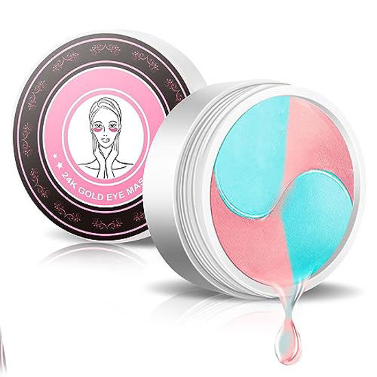 Picture of Under Eye Patches for Dark Circles and Puffiness, 60 Pcs Collagen Under Eye Mask Skin Care Products,Eye Patches for Puffy Eyes,Hydrates and Lightens the Appearance of Eye Lines, Rejuvenates Your Skin (PINK)