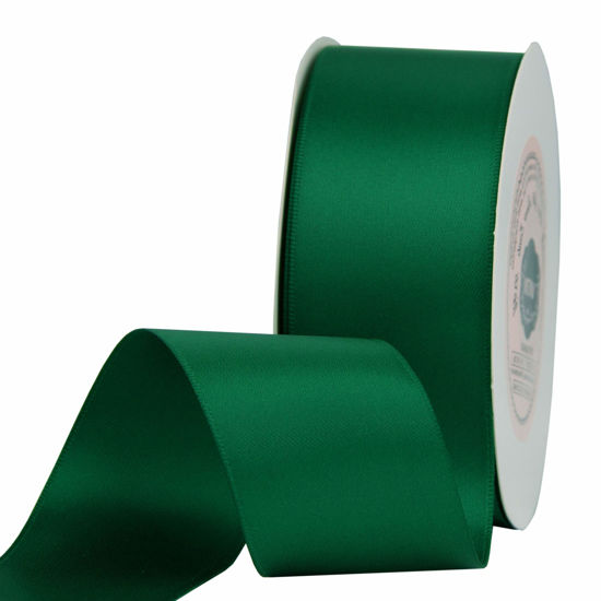 Picture of VATIN 1-1/2" Wide Double Faced Polyester Forest Green Satin Ribbon Continuous Ribbon- 25 Yard, Perfect for Wedding, Gift Wrapping, Bow Making & Other Projects