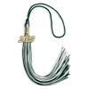 Picture of Endea Graduation Mixed Double Color Tassel with Gold Date Drop (Hunter Green/White, 2023)