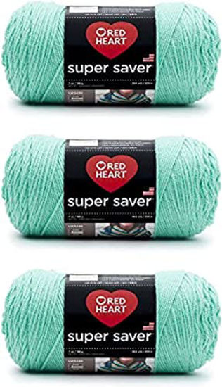 Picture of Red Heart Super Saver Aruba Sea Yarn - 3 Pack of 198g/7oz - Acrylic - 4 Medium (Worsted) - 364 Yards - Knitting/Crochet