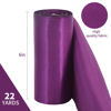 Picture of TONIFUL 6 inch x 22yd Wide Purple Satin Ribbon Solid Fabric Large Ribbon for Grand Opening Cutting Ceremony Wedding Birthday Party Decoration Gift Craft Chair Sash Table Car Bows Indoor or Outdoor