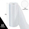 Picture of TONIFUL 6 inch x 22yd Wide White Satin Ribbon Solid Fabric Large Ribbon for Grand Opening Cutting Ceremony Wedding Birthday Party Decoration Gift Craft Chair Sash Table Car Bows Indoor or Outdoor