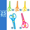 Picture of BURVAGY 25-Pack Preschool Training Scissors,Children Safety Scissors,Blunt Kids Craft Scissors,Pre-School Training Scissors,Art Craft Scissors