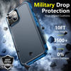 Picture of SPIDERCASE for iPhone 14 Case, [10 FT Military Grade Drop Protection][2+Tempered Glass Screen Protector][2+Tempered Camera Lens Protector] Heavy Duty Full-Body Shockproof Case, Dark Blue