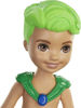 Picture of Barbie Dreamtopia Chelsea Merboy Doll with Green Hair & Tail, Accessory, Small Doll Bends At Waist