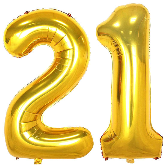 Big metallic on sale number balloons