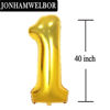 Picture of 21 Number Balloons Gold Big Giant Jumbo Number 21 Foil Mylar Balloons for 12th or 21st Birthday Party Supplies 21 Anniversary Events Decorations