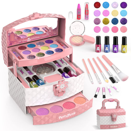 Kids Makeup Kit For Girl Washable Real Cosmetic, Safe & Little Girl Makeup  Set, Frozen Makeup Set For 3-12 Year Old Kids Toddler Girl Toys Birthday  Gift