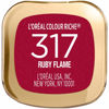 Picture of L’Oréal Paris Makeup Colour Riche Original Creamy, Hydrating Satin Lipstick, 317 Ruby Flame, 1 Count