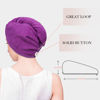 Picture of YoulerTex Microfiber Hair Towel Wrap for Women, 2 Pack 10 inch X 26 inch, Super Absorbent, Quick Dry Hair Turban for Drying Curly, Long & Thick Hair (Purple)