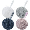 Picture of AmazerBath Loofah Sponge 60g/Piece, Exfoliating Bath Sponge Body Scrubber - Loofa Set of 4 Grey Blue-Pink-Grey-White