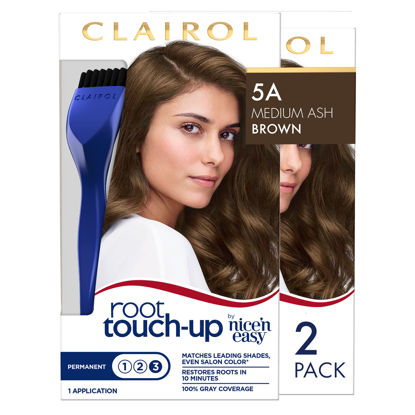 Picture of Clairol Root Touch-Up by Nice'n Easy Permanent Hair Dye, 5A Medium Ash Brown Hair Color, Pack of 2