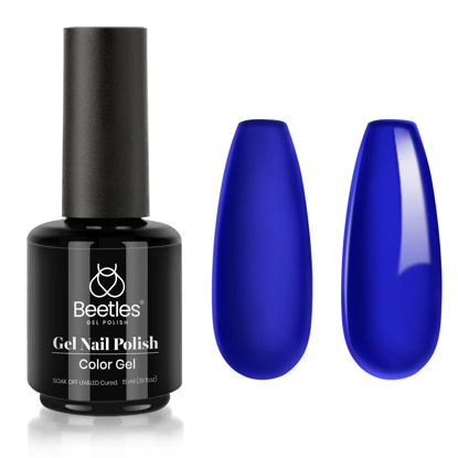 Picture of Beetles Gel Nail Polish Paulina Lapis Blue Color Translucent Soak Off LED Nail Lamp Gel Polish -SIZE: .5 fl.Oz/Each 15 ml/Each