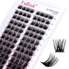 Picture of Lash Clusters 96pcs 12-18mm Individual Lashes D Curl Large Tray Wispy Cluster Lashes Mixed Length Reusable Eyelash Clusters DIY Eyelash Extension Individual Lash Extension Supplies (F2-0.07D, 12-18mm)