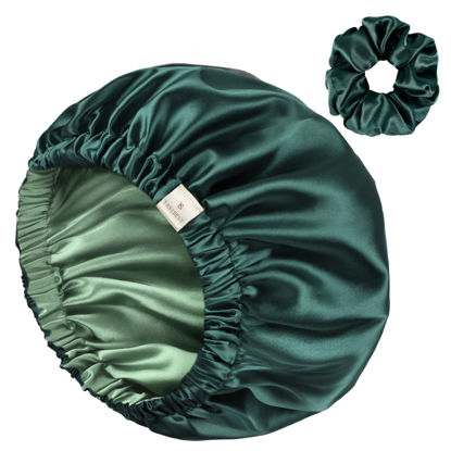 Picture of YANIBEST Satin Bonnet Silk Bonnet Hair Bonnet for Sleeping Hair Bonnets for Women Curly Natural Hair