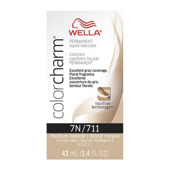 Picture of WELLA Color Charm Permanent Liquid Hair Color for Gray Coverage, 7N Medium Blonde