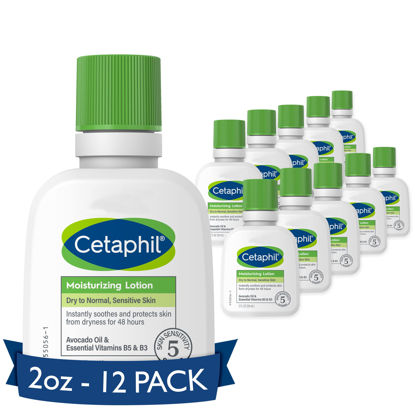 Picture of Cetaphil Body Moisturizer, Hydrating Moisturizing Lotion for All Skin Types, Suitable for Sensitive Skin, NEW 2 oz Pack of 12, Fragrance Free, Hypoallergenic, Non-Comedogenic