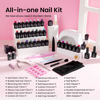 Picture of Beetles Gel Nail Polish Kit with Uv light 52 Pcs Gel Starter Kit, 32 Colors Pink Red Gredn Nude Grey Glitter Gel Polish Set Soak Off Base Top Coat Builder Gel Art Manicure Kit for Women All Seasons